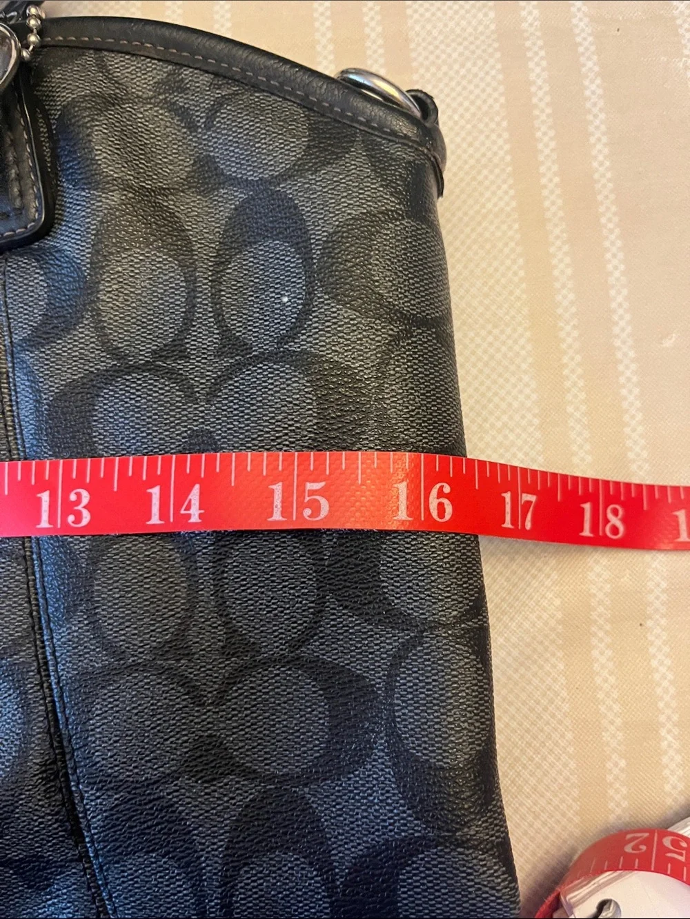 Coach Gray/Black Signature Tote